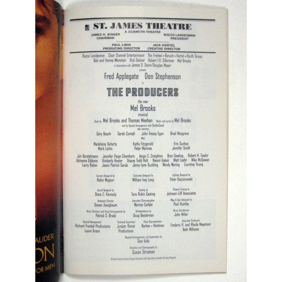 The Producers Mel Brooks Playbill 2003 Don Stephenson Fred Applegate Musgrave - Picture 4 of 8